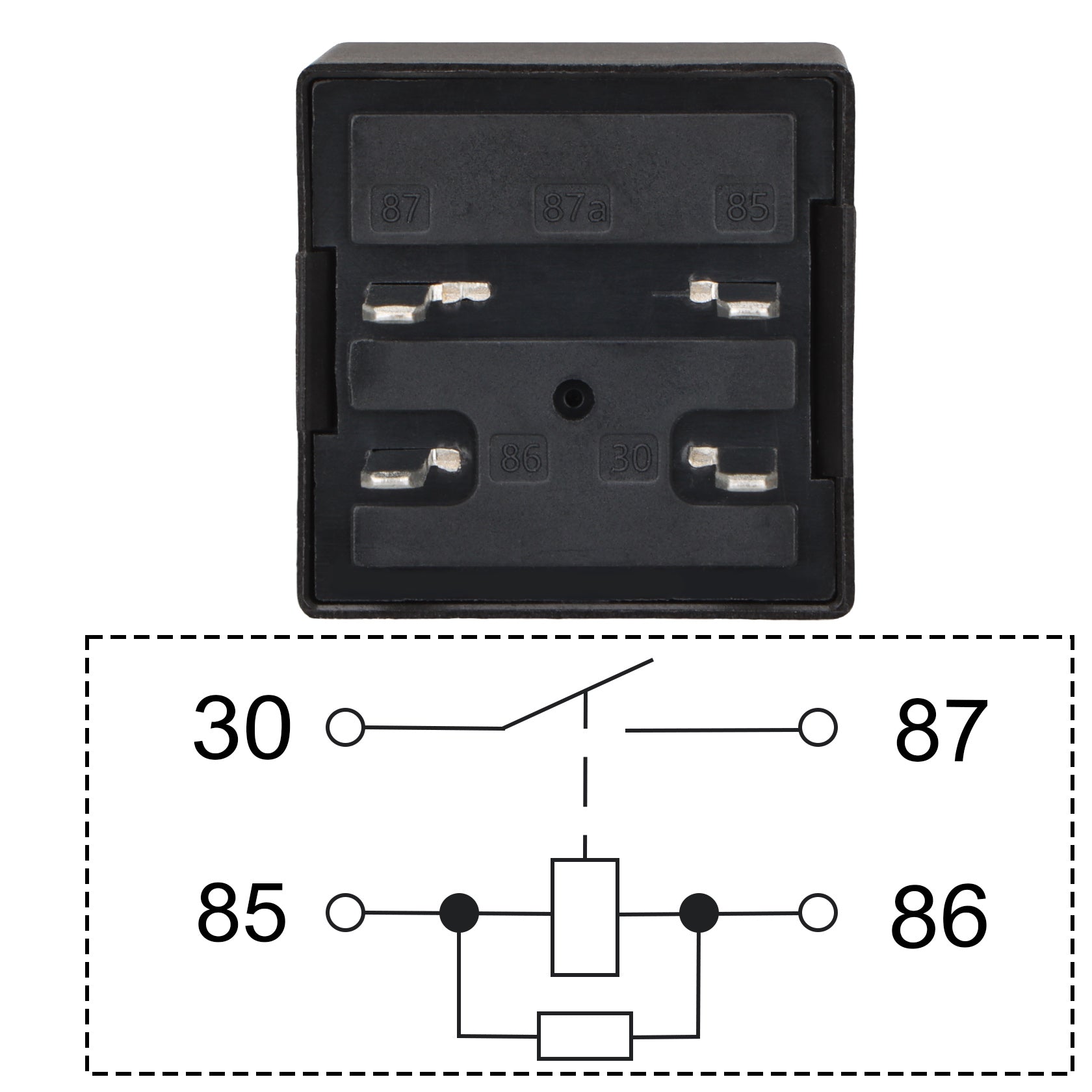 Weasch Professional Multi-Purpose Relay, 1 Form A 30A 4 Pins with Resistor, Compatible fo D1741C 19106615 12193604 3604 0545620B VF28-11F14-Z05-4