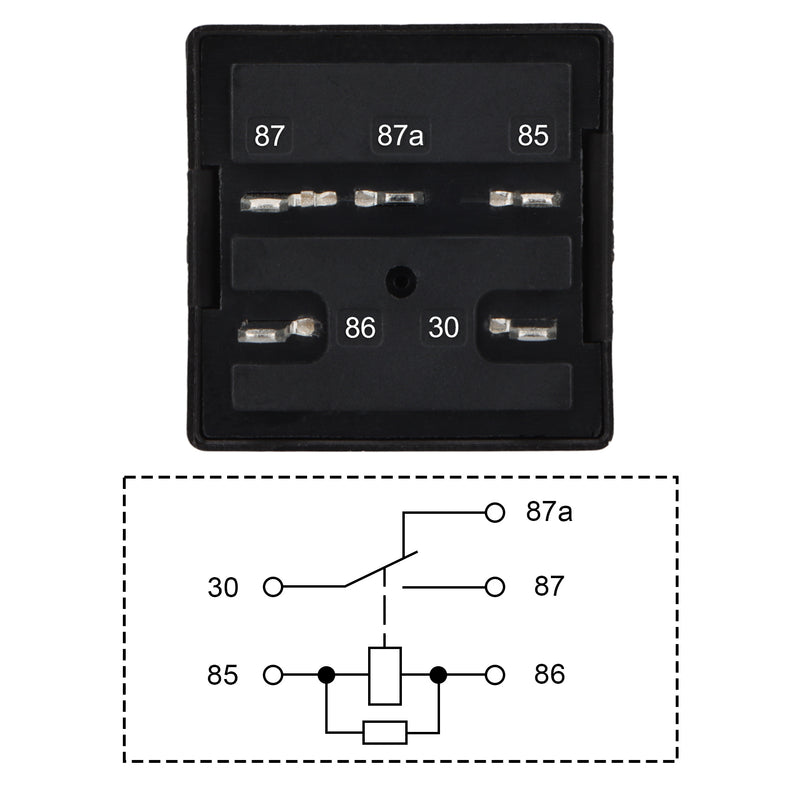 Weasch 2Pack Professional Multi-Purpose Relay, 1 Form C 30A 5 Pins with Resistor, Compatible fo Chevy GMC GM Buick Coolant Temperature Sensor and Fan Control, Replace 12193602, 15-81106, 96263403-2
