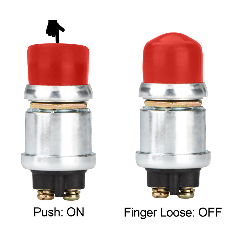 Weasch Push Button Starter Switch, 12V / 24V 50A, Waterproof Push Button Switch, for Car Marine Boat Truck Tractor Engine-3