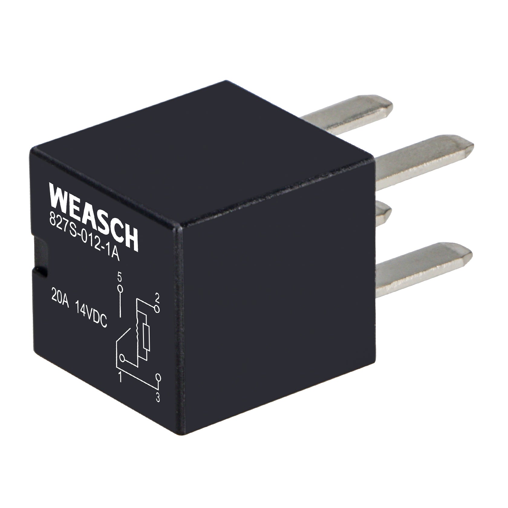 Weasch Relay 827S-012-1A, 8T2T-CA 8T2T-0101K-CA Type 12V 20A, 4 Pins SPST, Replaced 5L3Z-14N089-AA 8T2Z-14N089-C Hight Power Relay 12VDC-7