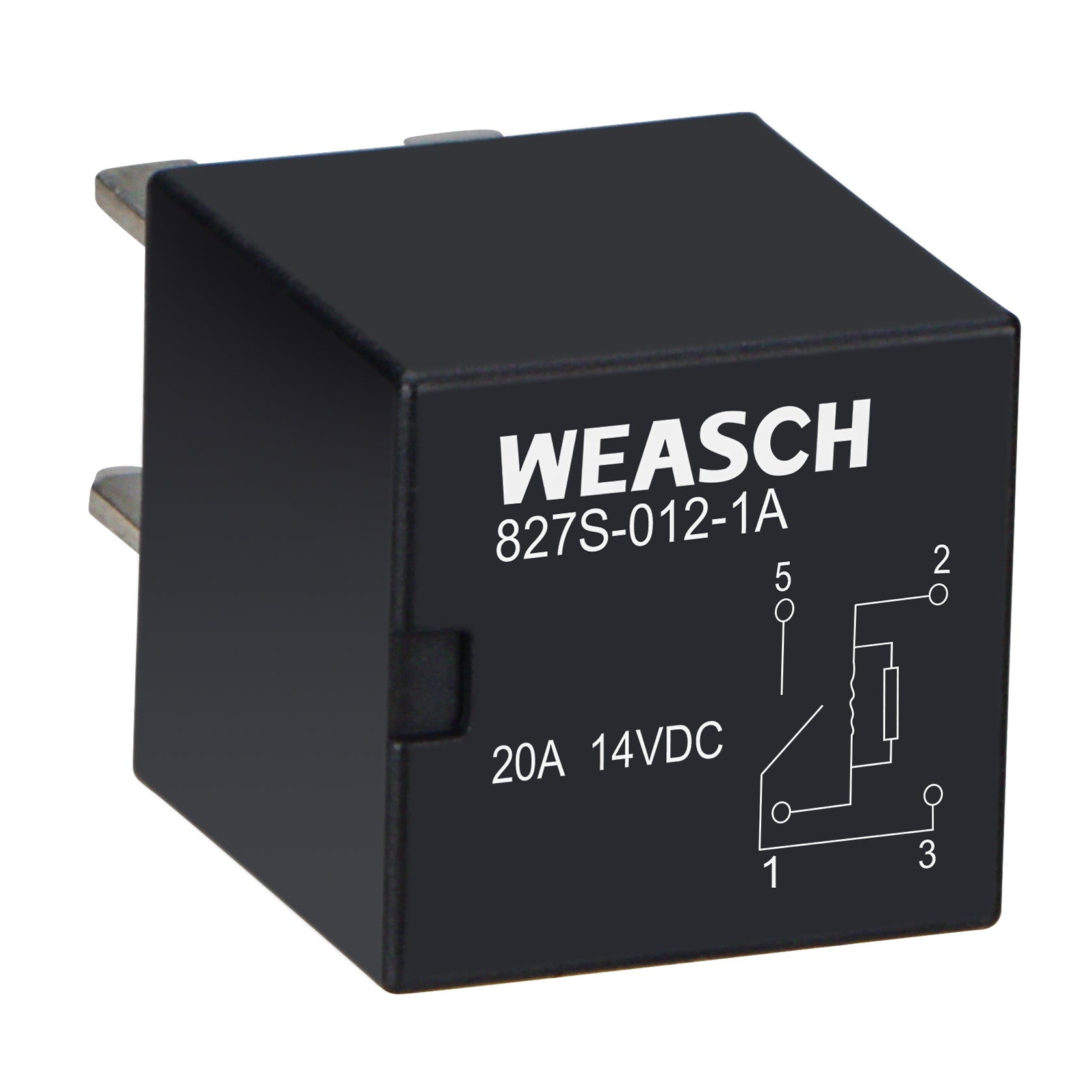 Weasch Relay 827S-012-1A, 8T2T-CA 8T2T-0101K-CA Type 12V 20A, 4 Pins SPST, Replaced 5L3Z-14N089-AA 8T2Z-14N089-C Hight Power Relay 12VDC-8