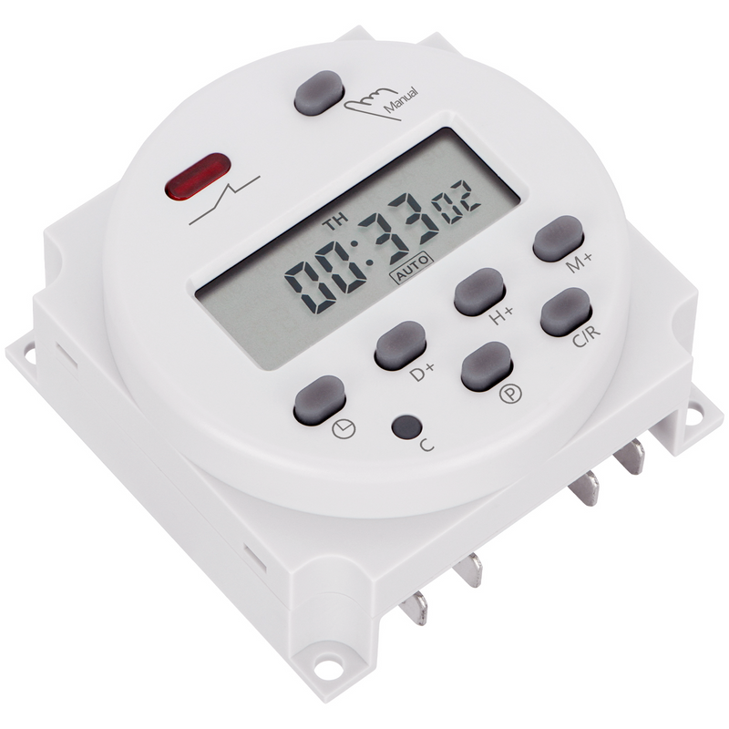 Weasch Timer Switch, CN101A, DC/AC 12V 16Amp, Digital LCD Power Programmable Timer Time Relay Switch, Supports 28 Scheduled Times Daily or Weekly-8