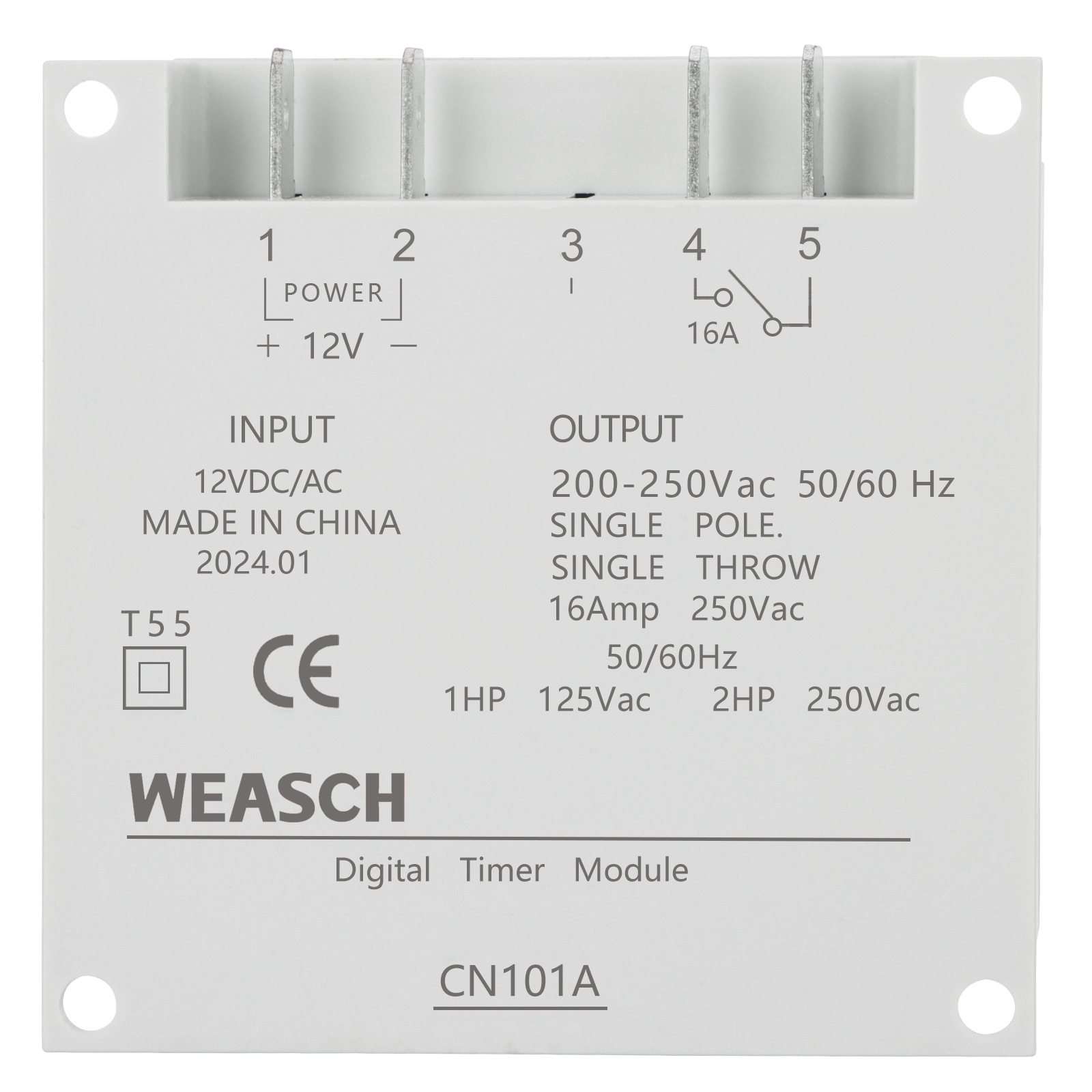 Weasch Timer Switch, CN101A, DC/AC 12V 16Amp, Digital LCD Power Programmable Timer Time Relay Switch, Supports 28 Scheduled Times Daily or Weekly-6