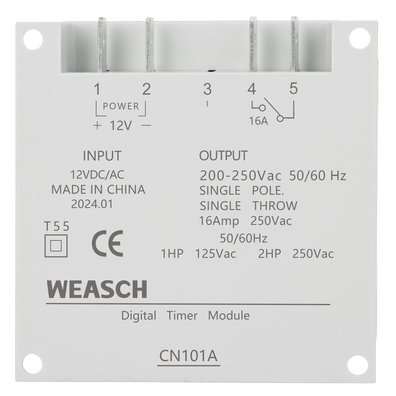 Weasch Timer Switch, CN101A, DC/AC 12V 16Amp, Digital LCD Power Programmable Timer Time Relay Switch, Supports 28 Scheduled Times Daily or Weekly-6