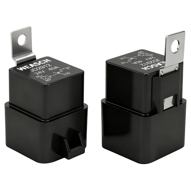 Weasch 24V 40A Waterproof Relay Kit, with 12 AWG Harness Socket, 4 Pin SPST Heavy Duty Automotive Relay for Automotive Car Marine Boat-10
