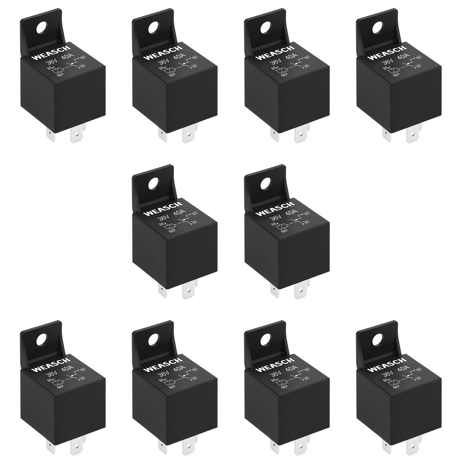 Weasch Car Relay, 36V 40A, 4 Pin SPST, Automotive Switches and Starters, Waterproof Relay for Boat Tractor Truck Motorcycle-1