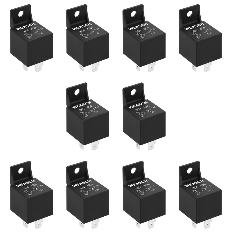 Weasch Car Relay, 36V 40A, 4 Pin SPST, Automotive Switches and Starters, Waterproof Relay for Boat Tractor Truck Motorcycle-1