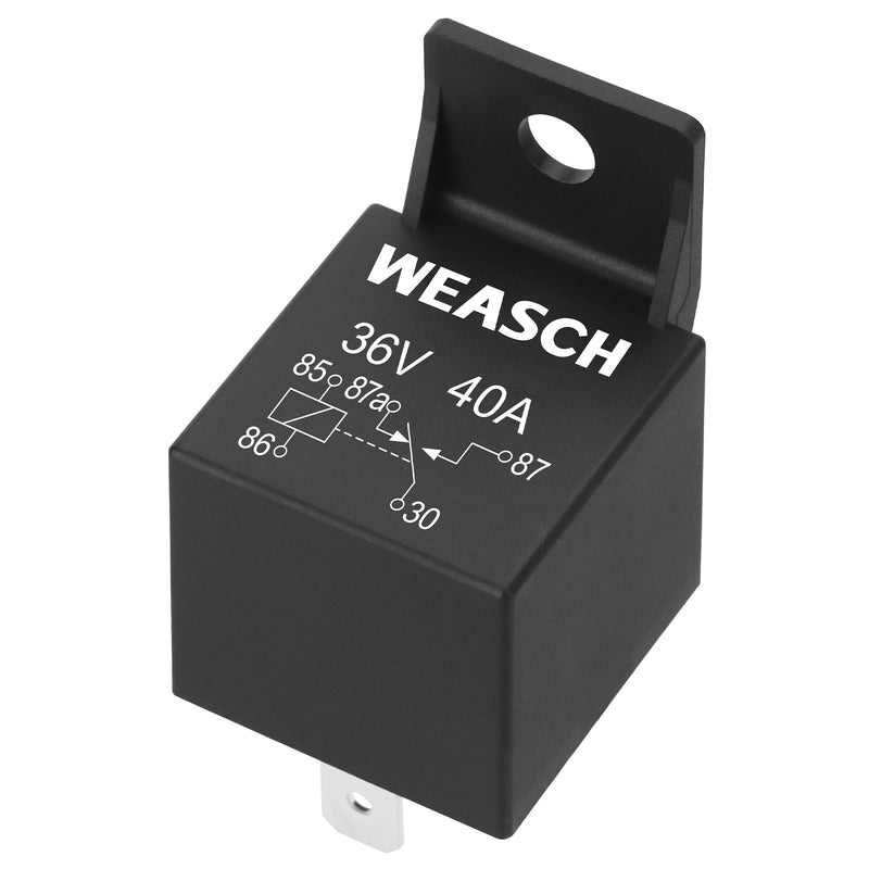 Weasch Car Relay, 36V 40A, 5 Pin SPDT, Automotive Switches and Starters, Waterproof Relay for Boat Tractor Truck Motorcycle-2