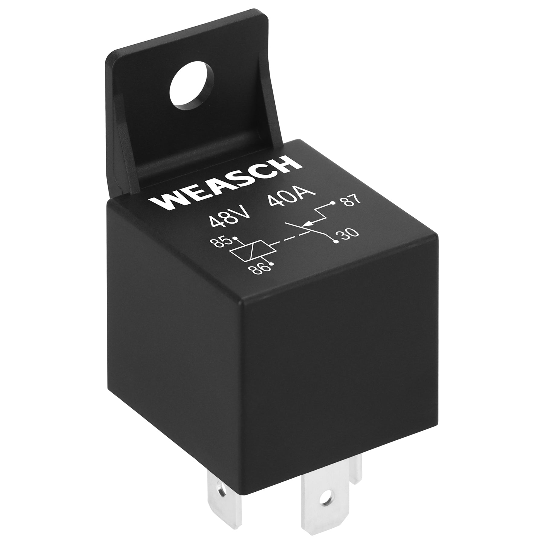 Weasch Car Relay, 48V 40A, 4 Pin SPST, Automotive Switches and Starters, Waterproof Relay for Boat Tractor Truck Motorcycle-2