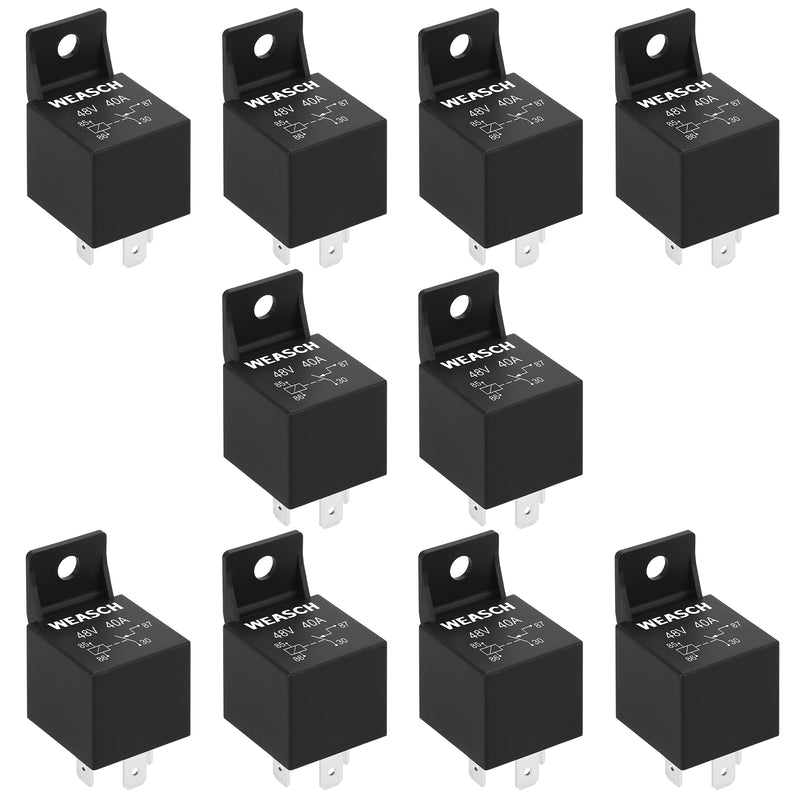 Weasch Car Relay, 48V 40A, 4 Pin SPST, Automotive Switches and Starters, Waterproof Relay for Boat Tractor Truck Motorcycle-1