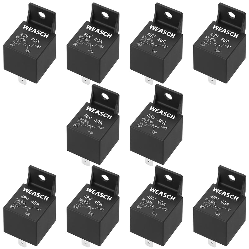 Weasch Car Relay, 48V 40A, 5 Pin SPDT, Automotive Switches and Starters, Waterproof Relay for Boat Tractor Truck Motorcycle-1