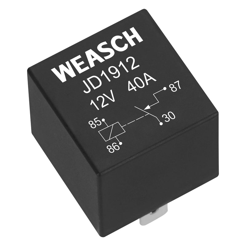 Weasch JD1912 Car Relay, 12V 40A, 4 Pin SPST, Automotive Switches and Starters, Waterproof Relay for Boat Tractor Truck Motorcycle-1