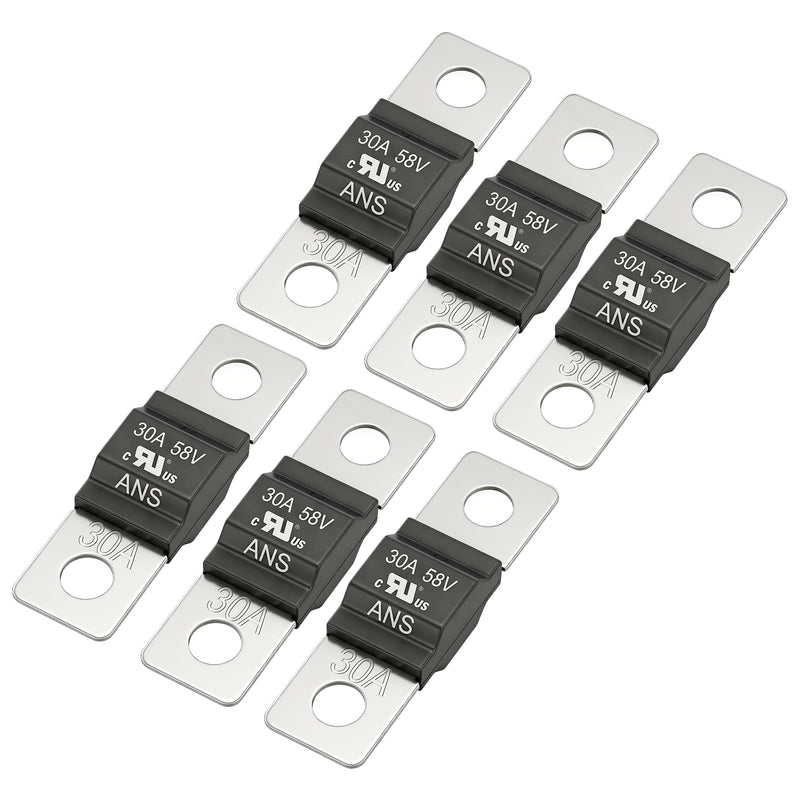 Weasch 30-200A AMI Midi Fuse, UL Recognized Component, DC 58V High Current Bolt-On Mini Fuses, Automotive Fuses for Car Truck Marine Boat, 6 Pack-1