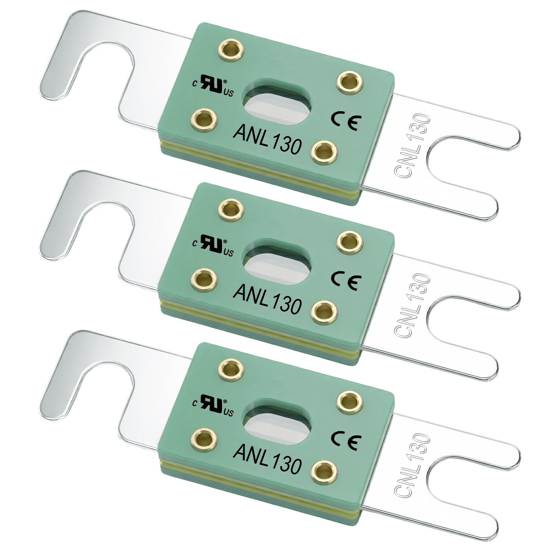 Weasch 35-800Amp ANL Fuse, UL Recognized Component, Heavy Duty 80V DC, High-Temp Fiberglass Body Nickel-Plated Premium Brass for Battery Energy Storage, RV, Marine, Car, High-end Audio, 3 Pack-16