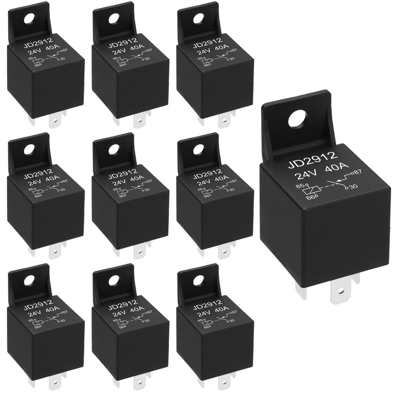 Weasch JD2912 Car Relay, 24V 40A, 4 Pins SPST, Automotive Switches and Starters, Waterproof Relay for Boat Tractor Truck Motorcycle-1