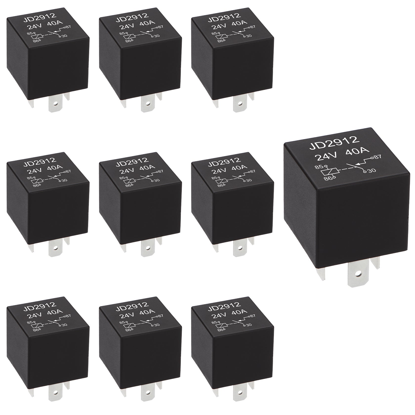 Weasch JD2914 Car Relay, 24V 40A, 5 Pin SPDT, Automotive Switches and Starters, Waterproof Relay for Boat Tractor Truck Motorcycle-1