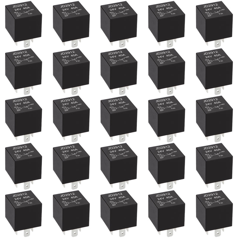 Weasch JD2914 Car Relay, 24V 40A, 5 Pin SPDT, Automotive Switches and Starters, Waterproof Relay for Boat Tractor Truck Motorcycle-2