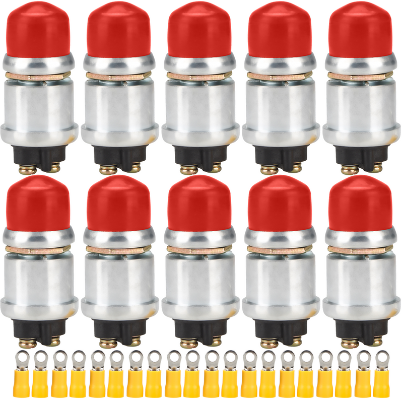 Weasch Push Button Starter Switch, 12V / 24V 50A, Waterproof Push Button Switch, for Car Marine Boat Truck Tractor Engine-2