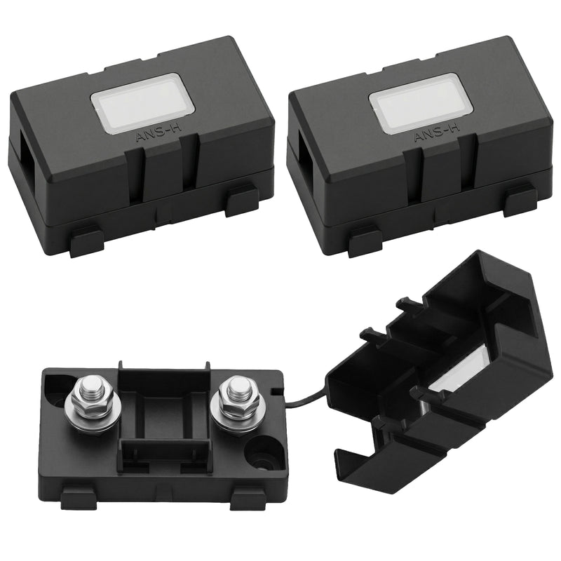 Weasch Midi/ANS Fuse Holder, Interlocking Bolt-on Auto Fuse Block, 100A 32V DC Rated, 304 Stainless Steel Contacts, V-0 Flame Retardant Base for Car RV Boat Truck, 3 Pack-1
