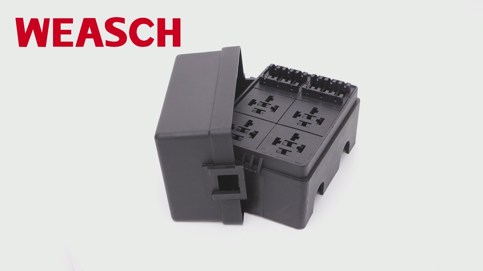 Weasch 12V 6 Way Fuse Relay Box, 4 Relays and 6 ATC/ATO Blade Fuse Slots, Compatible with 4-Pin 5-Pin 40Amp Relay, for Cars Truck Marine Boat Jeep-2